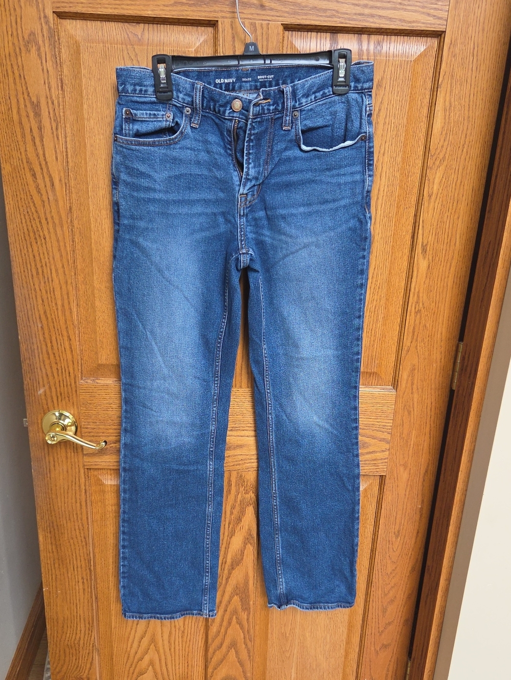 Old Navy Men’s Straight-Leg Jeans in Dark Blue Wash